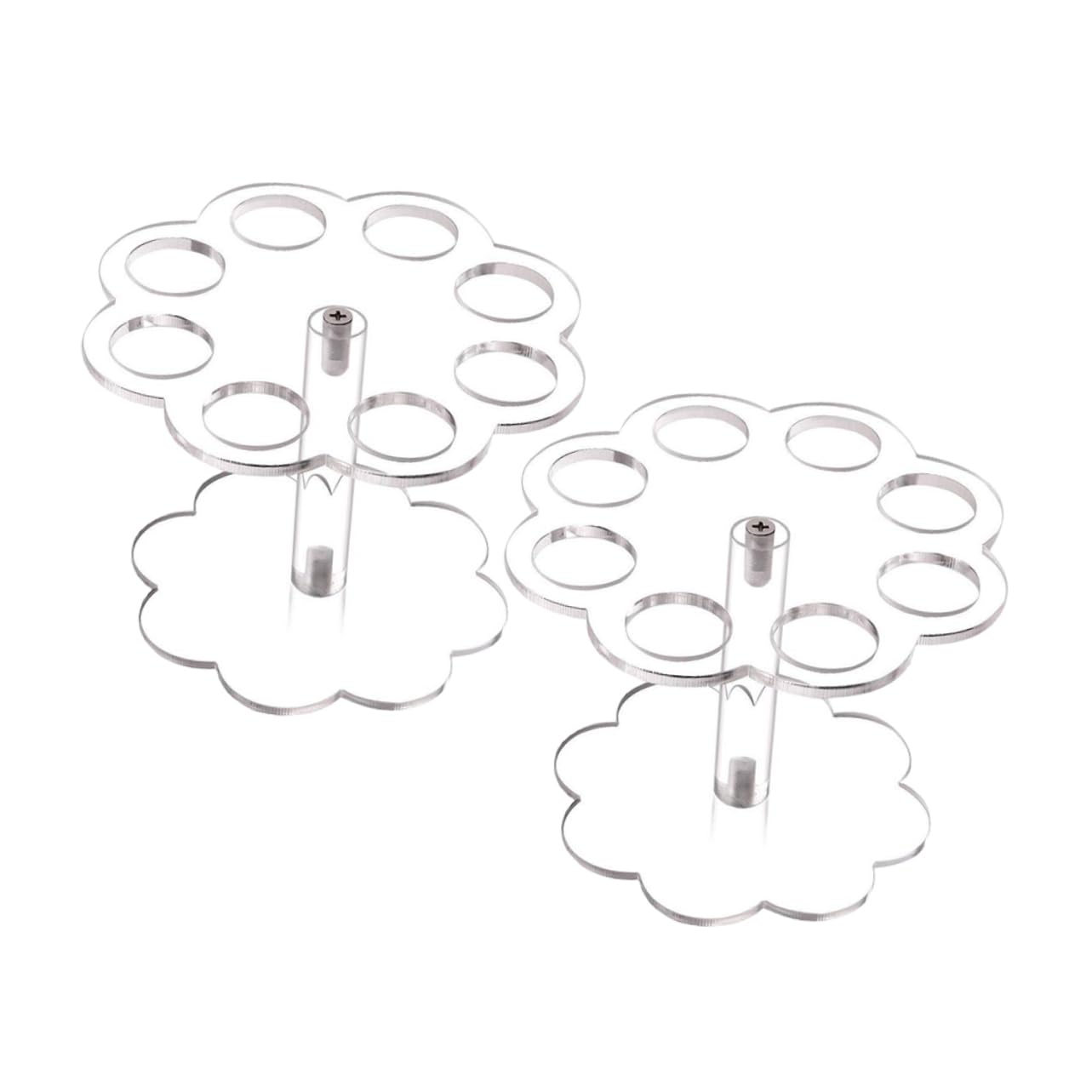 Cabilock 2Pcs Ice Cream Cone Display Stand Acrylic Rack for Parties Popcorn Sushi More Transparent Holder for Ice Cream Cones Easy to Use Clean