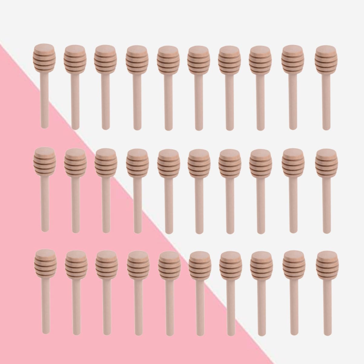 VOSAREA 30Pcs Mini Wooden Honey Dippers Honey Stir Sticks for Easy Honey Extraction Syrup Stirring for Home Use and Special Occasions