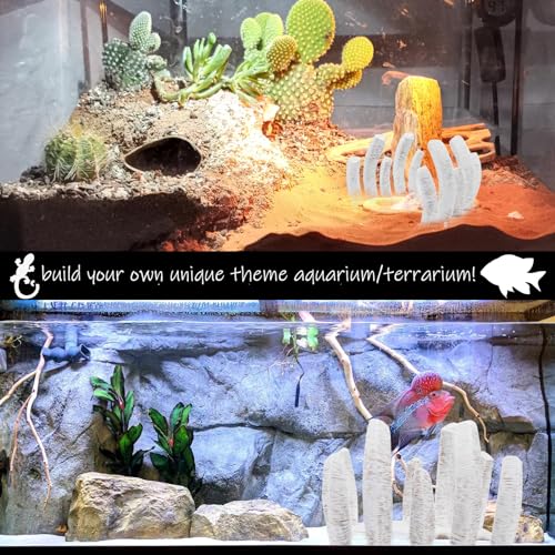 Image of Skull Fish Tank Decorations Dinosaur Bones Snake Hideout Cave Animal Reptile Ornament Halloween Decor for Terrarium Aquarium Large Betta Tarantula Decor
