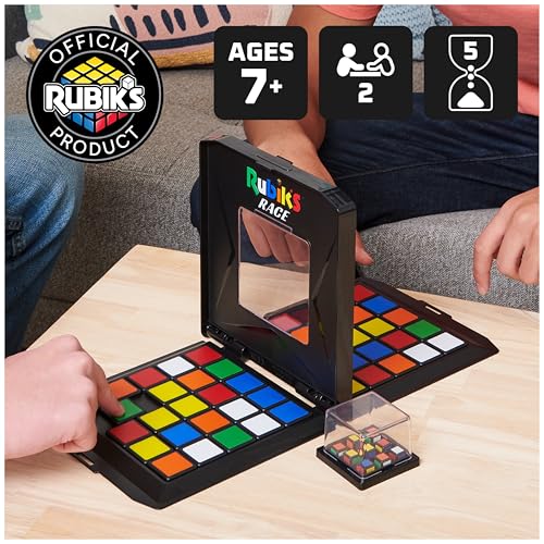 Image of Rubik's Cube, Rubik's Race, Ace Edition, Classic Fast-Paced Puzzle Strategy Sequence Board Game, Problem-Solving Brain Teaser, Color-Matching Game, 2 Players, for Adults, Teens, Kids Ages 7 & Up