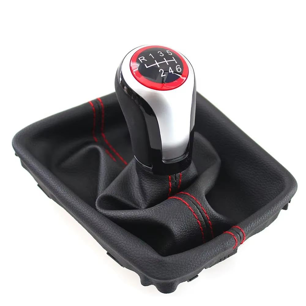 Poanbcgy 6 Speed Auto Parts For Seat For Leon Iii 3 Mk3 2012–2017 Gear Shift Knob 5 Mt Lever Change Knob With Gaiter Boot Cover(6 Speed)