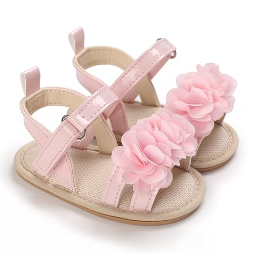 Bebarfer Infant Baby Girls Boys Sandals Summer Soft Anti-Slip Rubber Sole Outdoor Crib Shoes Infant Girls Toddler Flats First Walkers Shoes(6-12 Months Infant J/Pink) #TOP2