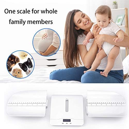 Image of Digital Pet Scale, Baby Scale, with 3 Weighing Modes(kg /oz /lb), Max 220 lbs, Capacity with Precision up to 0.02lbs, White, Suitable for Infant, Puppies, Mom