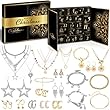 iZoeL Adventskalender Schmuck Frauen Mädchen 2025 Weihnachtskalender 24 tolle Mode Schmuckkalender Weihnachten Kalender Halskette Armband Ringe Ohrringe
