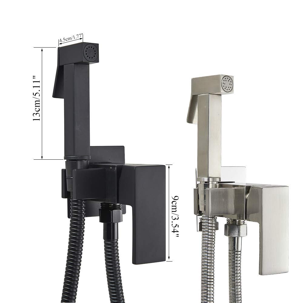 Rubinetto Per Bidet Rubinetto Per Doccia In Ottone Miscelatore Per Rondella Miscelatore Per Acqua Calda Fredda Gru Quadrato Per Doccia Spruzzatore Rubinetto Per Wc Rubinetti Per Wc Chrome Polish