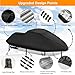 Jetski Sea-doo Cover Waterproof, Upgraded 420D Heavy Duty Jet Ski Covers,2 Air Vent Marine Grade UV Resistant for Seadoo,Kawasaki,Waverunner Polaris from 136