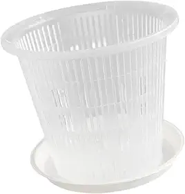 Vaso com Furos E Pires para Replantio de Plantas Phalaenopsis, Vaso Transparente para Flores, 19cm