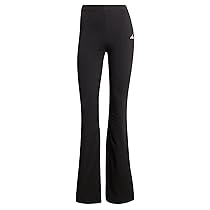 adidas Femme ESSENTIALS SMALL LOGO FLARED LEGGINGS, Black, White, XXL