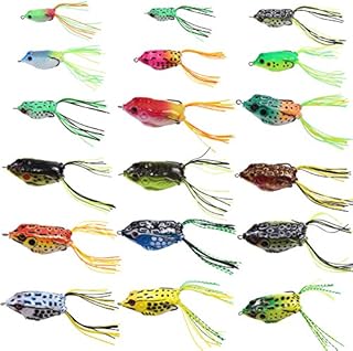 Hollow Body Frog Freshwater & Saltwater Float on Water Lure Kit (18 PCS)