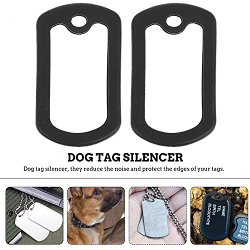Lpitoy Hundemarken-silikon, 4 Stück, Schwarze Militär-erkennungsmarken-schalldämpfer Für Authentische Erkennungsmarken, Gummi Zur Reduzierung Von Geräuschen Und Marken