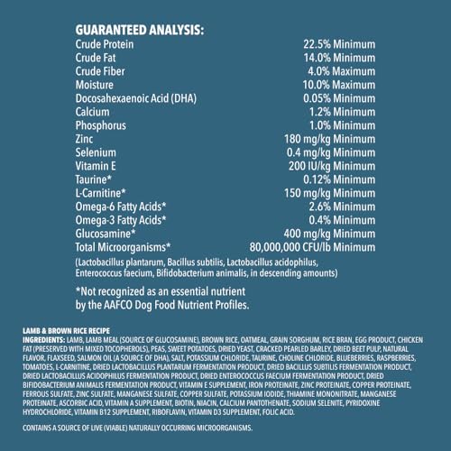 Image of Amazon Brand - Wag Adult Premium Nutrition Dry Dog Food, Supports Stomach and Skin Health, Lamb and Brown Rice, 30 lb Bag