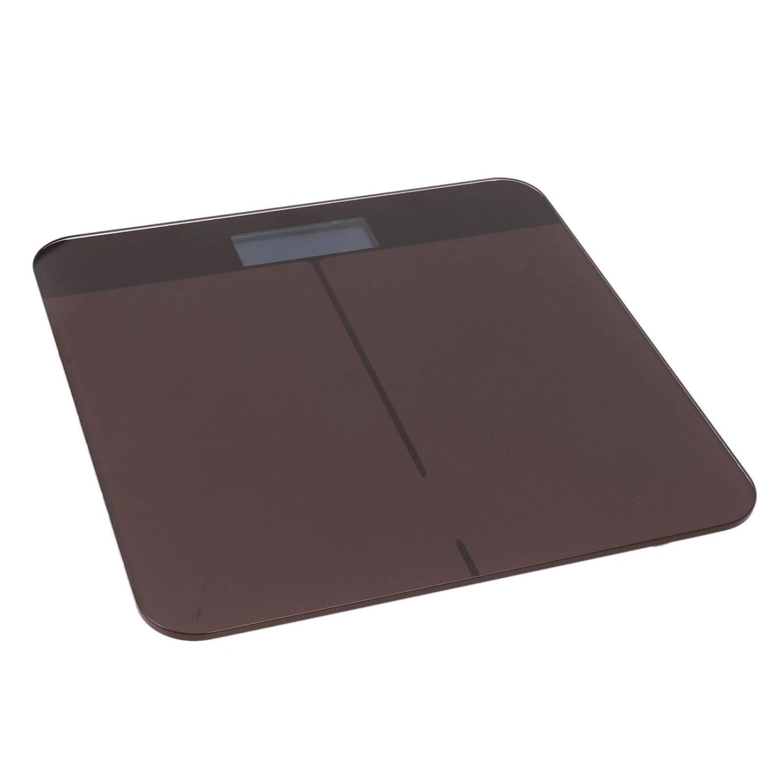 Báscula de peso digital con carga USB, LCD, báscula de baño, monitor de peso, báscula de grasa corporal, báscula de baño (negro)