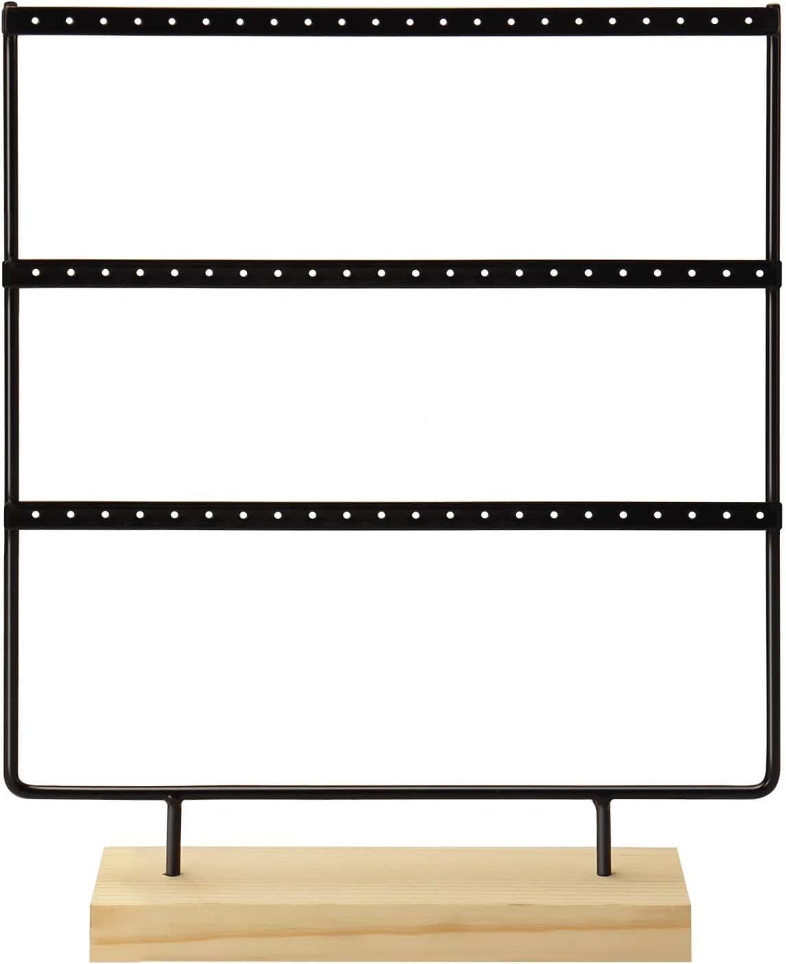 Earring Organizer Stand, Earring Holder Display Stand for Vendors(3 Tiers & 66 Holes)