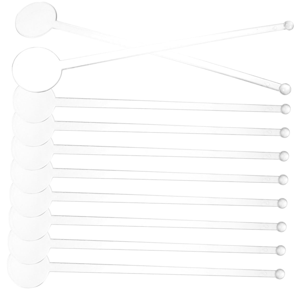 Cabilock Sturdy Smooth Plastic Stirrers 160 Pieces Round Beverage Stirrer for Cocktails Juices Coffee Hot Chocolate