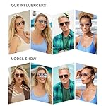 SOJOS Classic Square Aviator Sunglasses for Women Men Retro Hexagon UV400 Protection Shades SJ1222 - Image 2