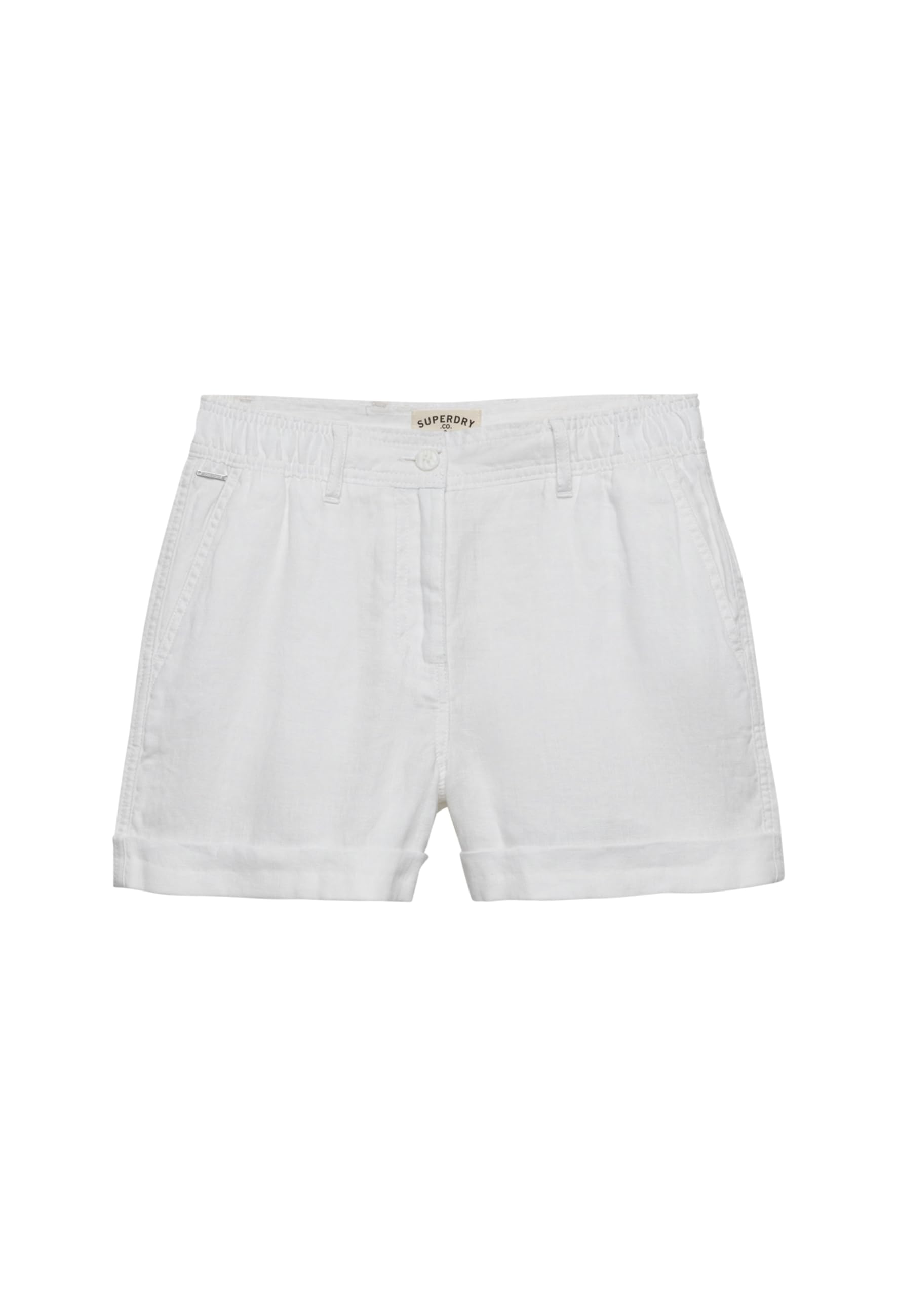 Superdry Unisex Optic Mid Rise Linen Short Pantalones, 28W