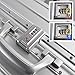 TRAVELKING All Aluminum Carry On Luggage Zipperless Hard Shell Luggage Case with TSA Lock Spinner Alloy Metal Suitcase (Silver, 20