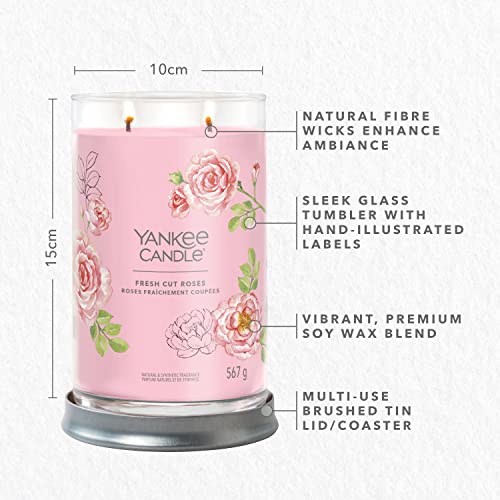 Yankee Candle Fresh Cut Roses Large Tumbler Jar Candle - Image 4