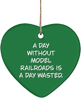 Best Model Railroads Gifts, A Day Without Model Railroads is a Day Wasted, Holiday Heart Ornament for Model Railroads, , Model Trains, Train Sets, Model Railway, Toy Trains, Scale Models, Hobby Shops