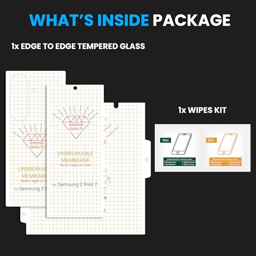 Image of FIRST MART Front and Back Screen Protector for Samsung Galaxy Z Fold 7 / Z Fold7 with Installation Kit | TPU Ultra Thin Membrane, Scratch-Resistant, Bubble-Free| Edge to Edge Coverage | Crystal Clear
