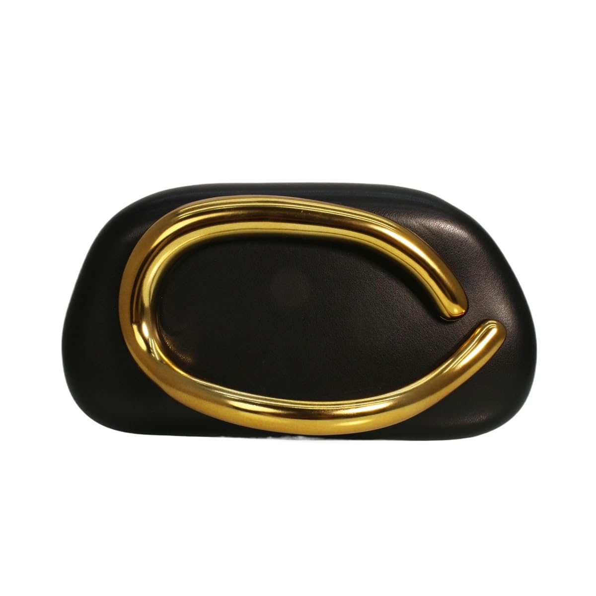 RomanticDesign Women Trendy PU Leather Evening Clutch Chic Decor Handle Party Prom Wedding Shoulder Bag