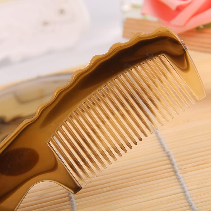 D Moto World DMW 20 pcs Combo Pack of Small Brown Plastic Round Hand Mirror Comb Set with Handle, Portable Cosmetic Mirror and Comb Set, Travel Makeup Tools for Women 3