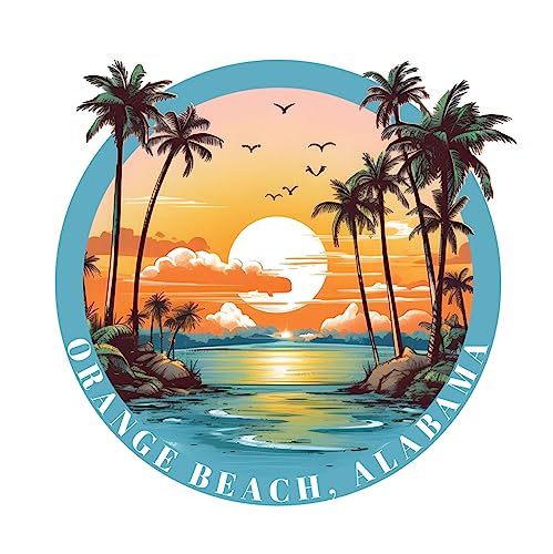 Orange Beach Alabama Design B Souvenir Magnet 2-Inch