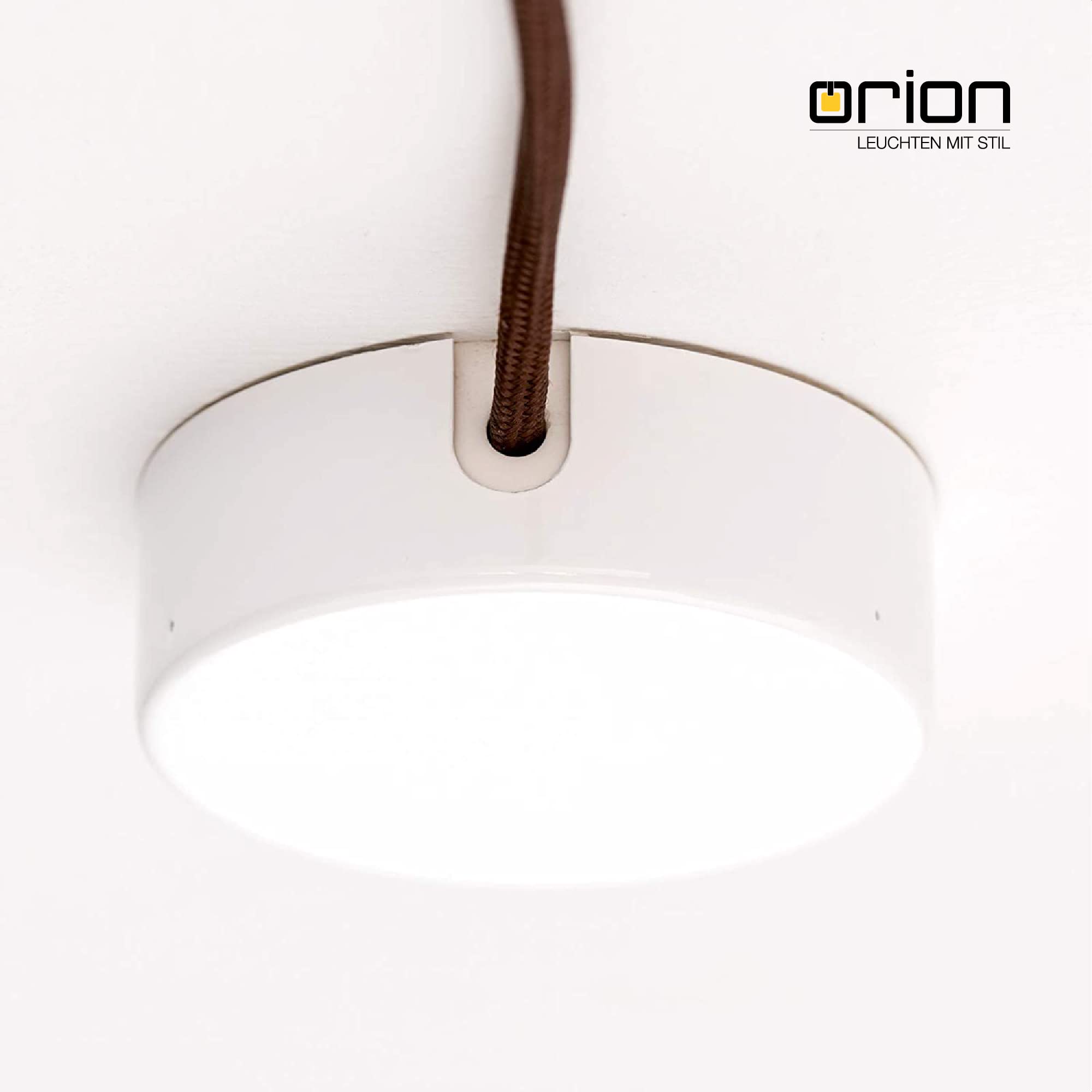 ORION LIGHTSTYLE Puszka rozdzielcza, baldachim, puszka sufitowa, rozeta, puszka rozgałęźna, osłona metalowa (biała)
