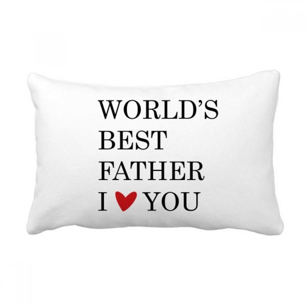 Cadeau papa citation coussin décoratif de canapé multicolore 16x24 pouces pour fête et anniversaire