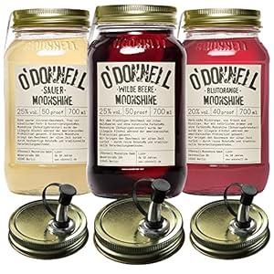 O’Donnell Moonshine Geschenkset | Premium Likör nach amerikanischer Tradition | 3 x 700ml | Natürliche Zutaten | Vegan…