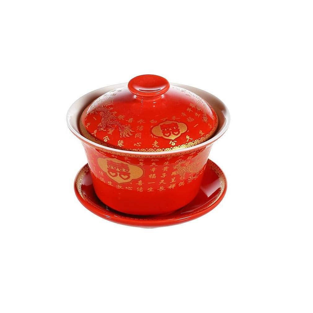 Lachineuse 1413 - Tazas de té | Tetera con tapa, caja de regalo china, vajilla tradicional china