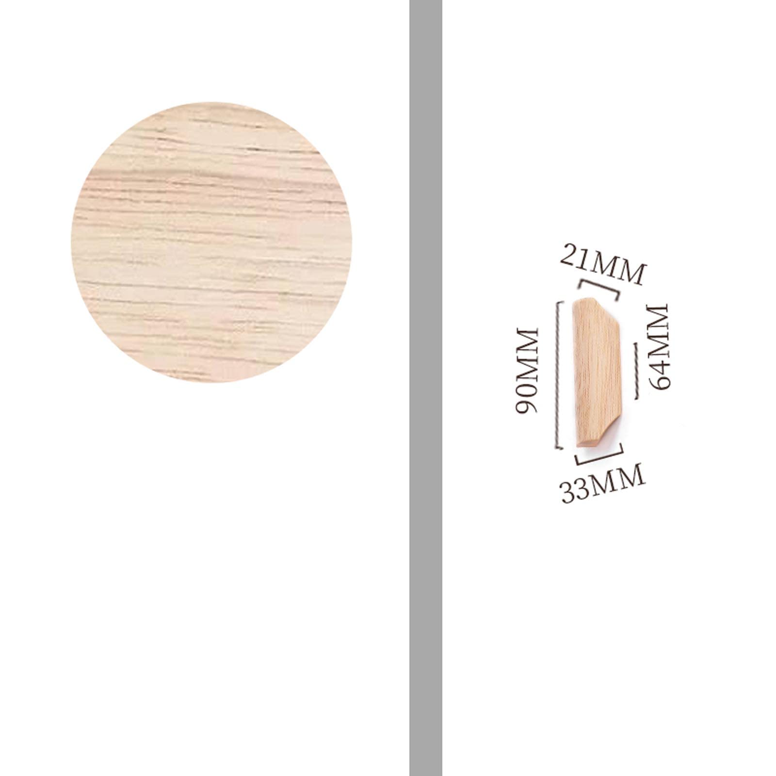 Pomelli per cassetti in legno di faggio, per mobili, porte, armadi, armadi, maniglie a forma di fiocco in legno di gomma (90 mm)
