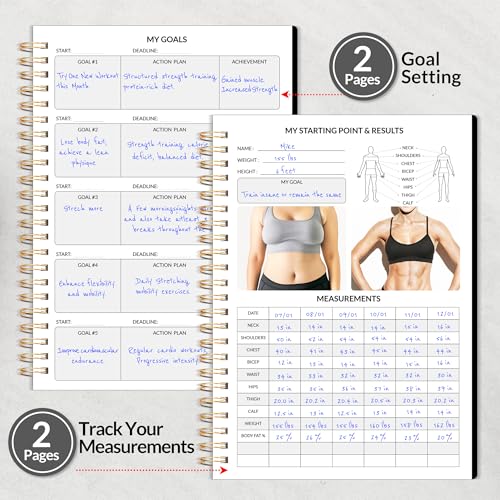 image for SUNEE 2026 Fitness Workout Journal Planner for Women & Men, JAN 2026 -