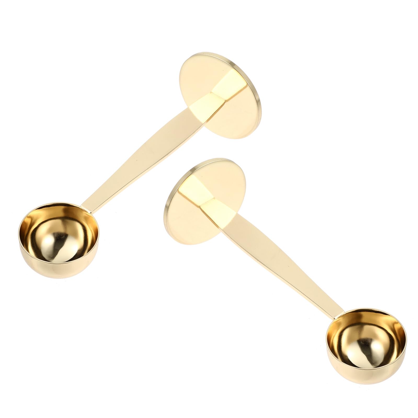 Cucharas Medidoras de Café 2 Piezas Acero Inoxidable Dorado
