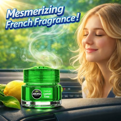 Image of Aroma Car Perfume Gel Air Freshener Lemon 50ml
