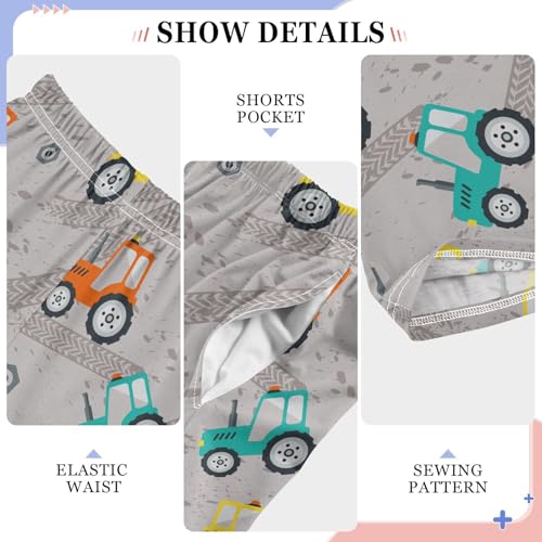 ZZXXB Truck Colorful Print Boys Long Pants Soft Trousers Elastic Waist Kids Lounge Bottoms with Pockets S-XL4