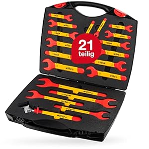 Wiha Isolierter Einmaul-Gabelschlüssel Set, 21-teilig