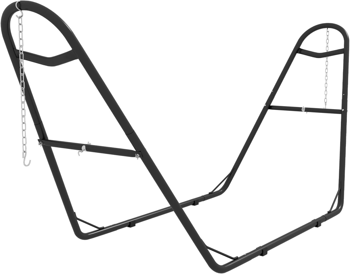 Portable Adjustable Steel Frame Hammock Stand with Weather Resistant Finish