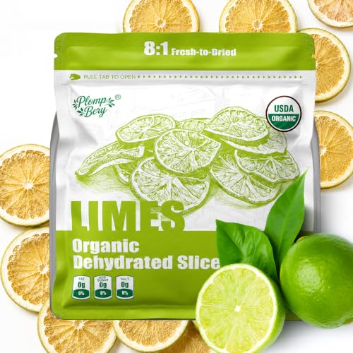 Organic Dehydrated Lime Slices Dried Limes, Cocktails Garnish Sugar Free