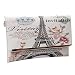 BMC Womens Textured PU Faux Leather Postage Stamp Design Print Flap Fashion Clutch Handbag - The Crown of France