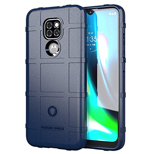 FanTing Funda para Motorola Moto E7 Plus, Suave TPU, Funda Suave y Duradera, Resistente a los arañazos, Funda para Motorola Moto E7 Plus.(Azul Oscuro)