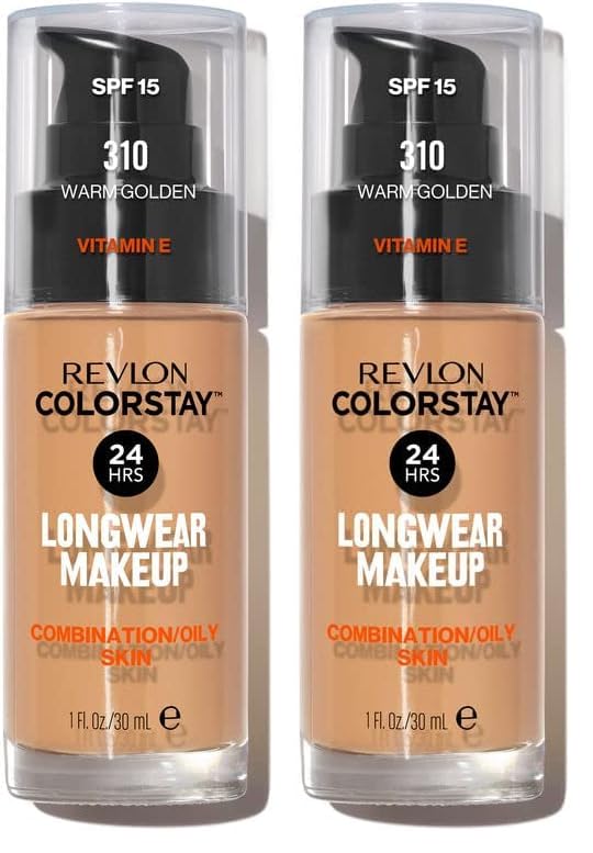 Revlon ColorStay Makeup for Combi/Oily Skin Warm Golden 310, 2er Pack (1 x 30 g)