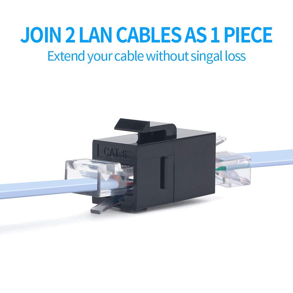 RJ45-Koppler Cat6 Cat 6 Cat 5 Cat5 Cat5e Keystone Jack Netzwerkkabel Kupplungen Extender Adapter Wand Inline Patch Panel Connectors