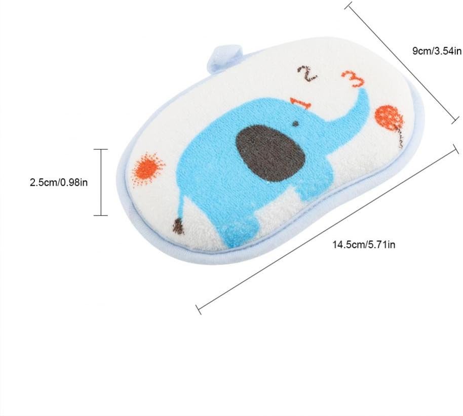 Pack of 5 Baby Cotton Bath Brush Soft Scrub Sponge Shower Brush for Infant Bathing Gentle Exfoliating Wash Towel Accessory Blue - Image 3