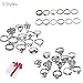 Produktbild Jurxy 38 Stück Knöchelringe Set Böhmischen Stapeln Ringe Frauen Böhmische Weinlese Kristall Legierung Finger Ringe Orientalisches über Knöchel Rings für Damen Mädchen Frauen Silber