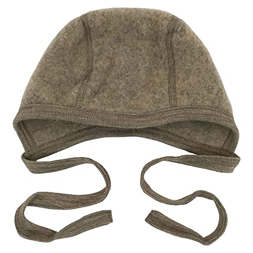 Newborn Baby Bonnet, 0–6 Months | Organic Merino Wool Fleece, Pilot Cap with Ear Protection for Infants2