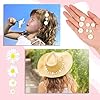 Molain 50pcs Mini Daisy Decorations, Resin Daisy Flowers Crafts Small Decorative Daisies Charms for DIY Crafts, Party, Home Decoration(White) #5
