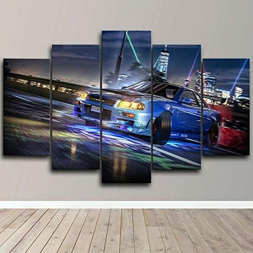 Impression HD modulaire voiture de sport sur toile tendue avec chassis de 150x80cm