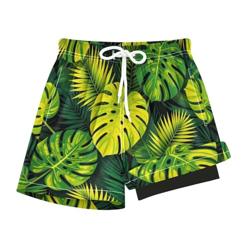 Short de bain garçon premium Yuiboo Banana Monstera Leaf de luxe