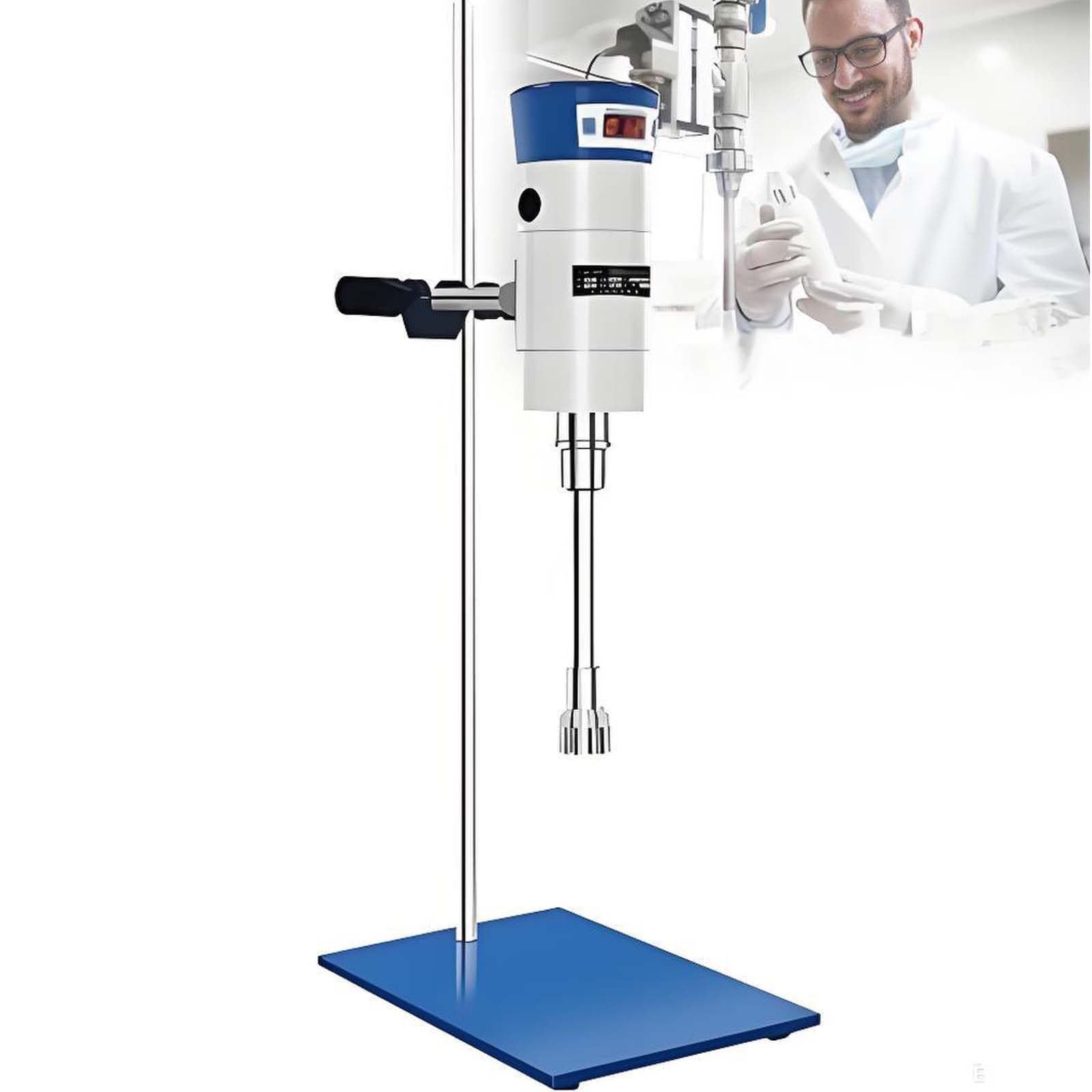 Emulsionador dispersor homogeneizador, mezclador de alto cizallamiento de laboratorio, 300-23 000 RPM para la industria cosmética y alimentaria, con pantalla digital y mezcla eficiente. FJ200~DSH